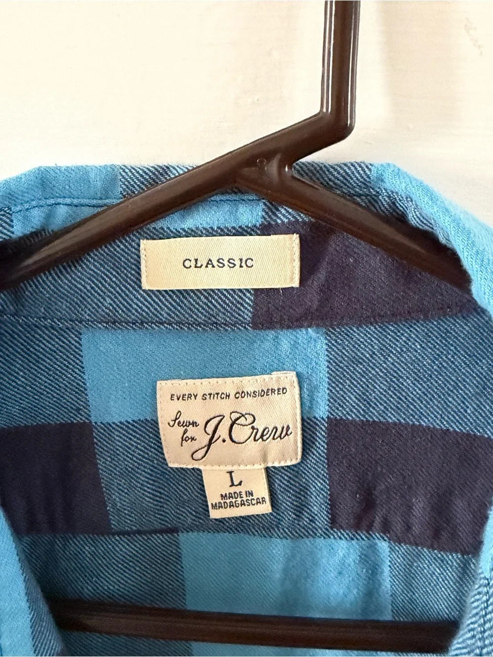 J. Crew Blue Plaid Button-Down Shirt